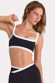 Oh Polly Bo+Tee Soft Active Sports Bra Brassière Noir