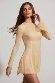 Oh Polly Embellished Mini Robe Dixie Gold Dos Nu