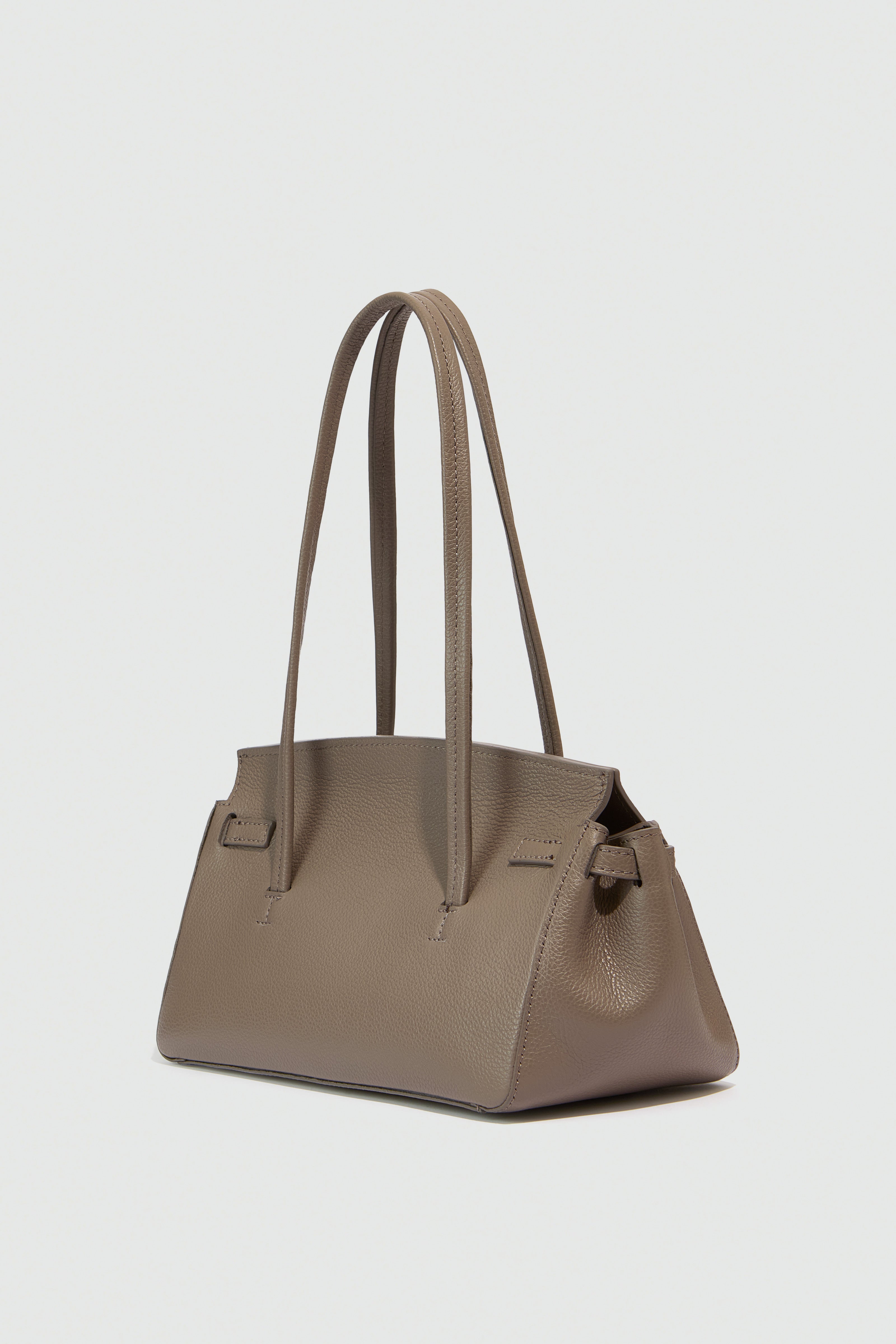 Liviana Conti Aida sac marron cuir grainé