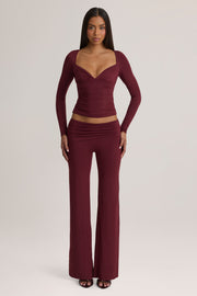Oh Polly Hollis 6205 pantalon prune modal mi-haute