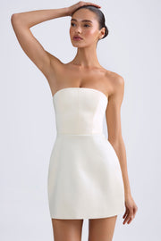 Oh Polly Haisley Robe Bustier Ivoire Satin Corset