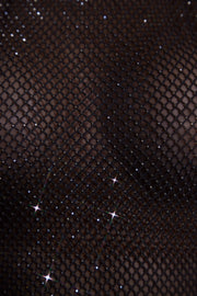 Oh Polly Raya 6931 mini jupe noire strass asymétrique