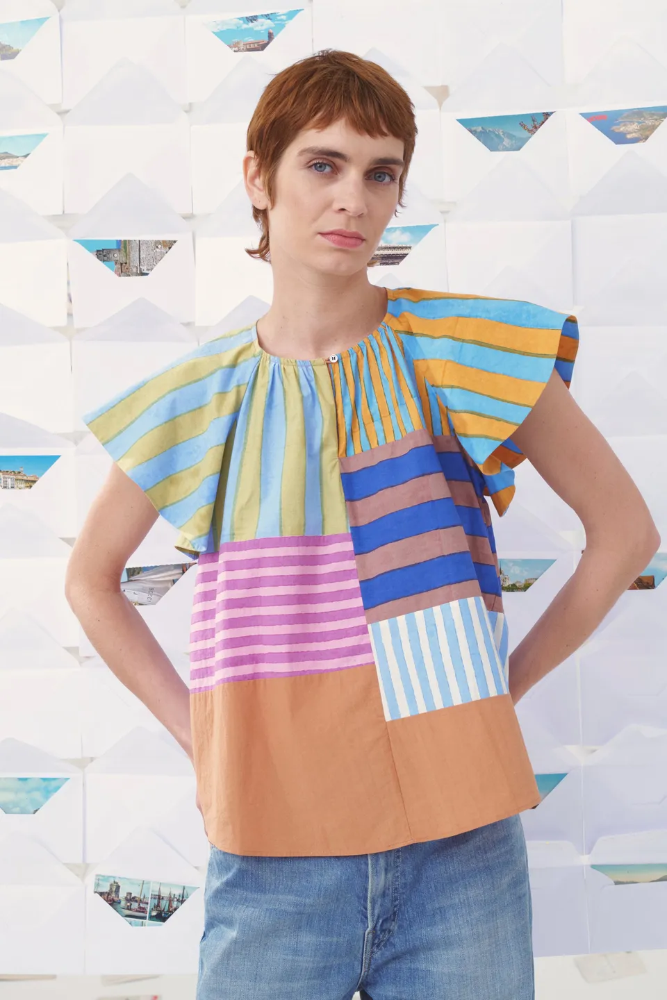 Mii en carte postale Hera top coton Cyclades ceinture
