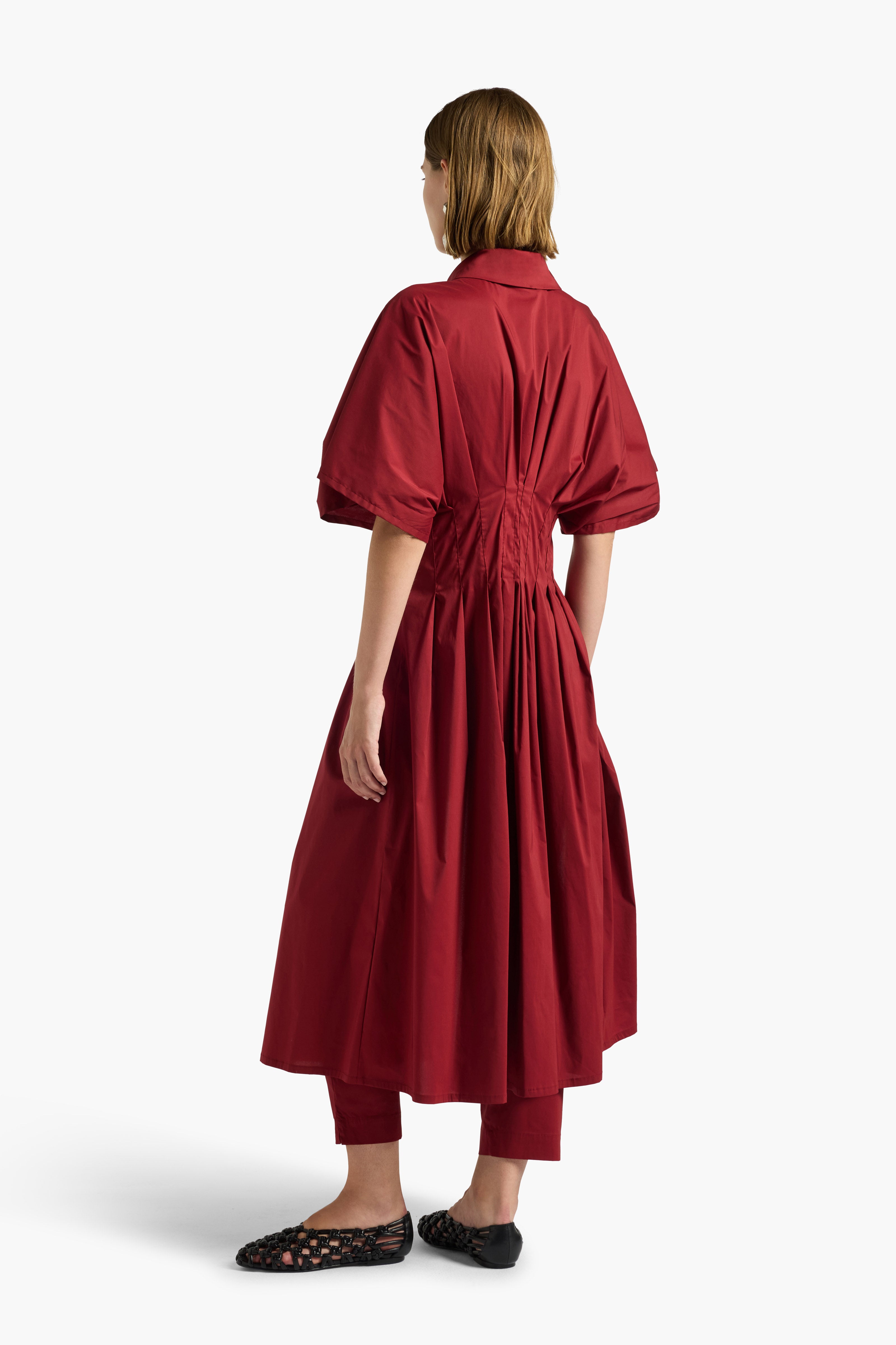 Liviana Conti Therese robe chemisier midi terrarossa