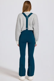 Oh Polly salopette ski taille haute sarcelle matelassée BT2393