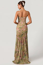 Oh Polly Dresses Haruna 13250 robe corset floral multi maxi