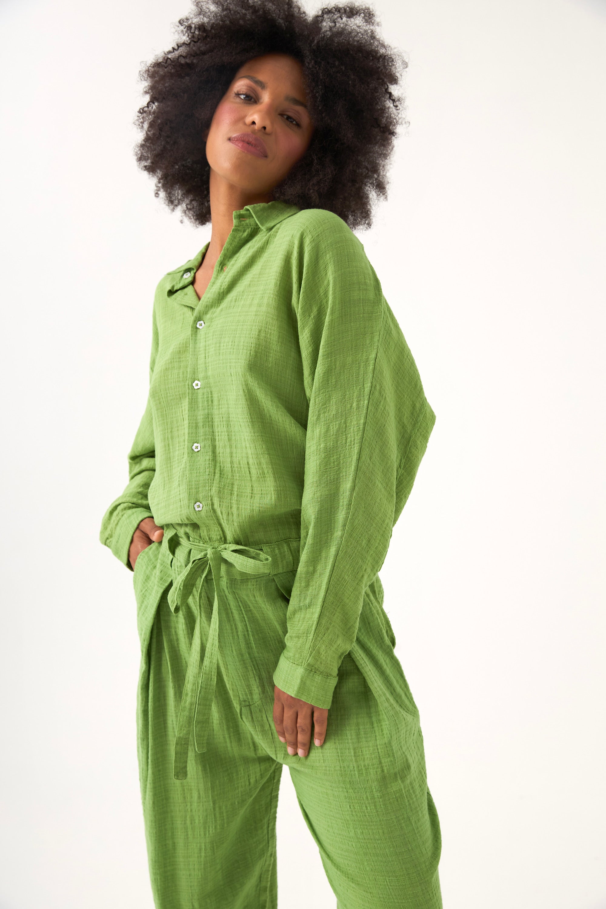 Chicosoleil Alanis combinaison coton vert péridot
