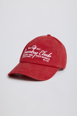 Bo+Tee BT2447 casquette baseball rouge foncé coton délavé