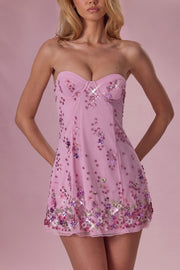 Oh Polly Rosalie 15763 mini robe bustier rose bonbon
