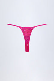 Oh Polly Swim Jalama NS10492C bas de bikini rose tropical strass