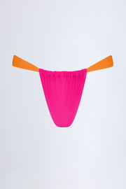 Oh Polly Swim NS0699 bas bikini cheeky rose fuchsia froncé