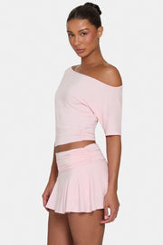 Oh Polly ButterCloud Top Épaules Dénudées Blush haut