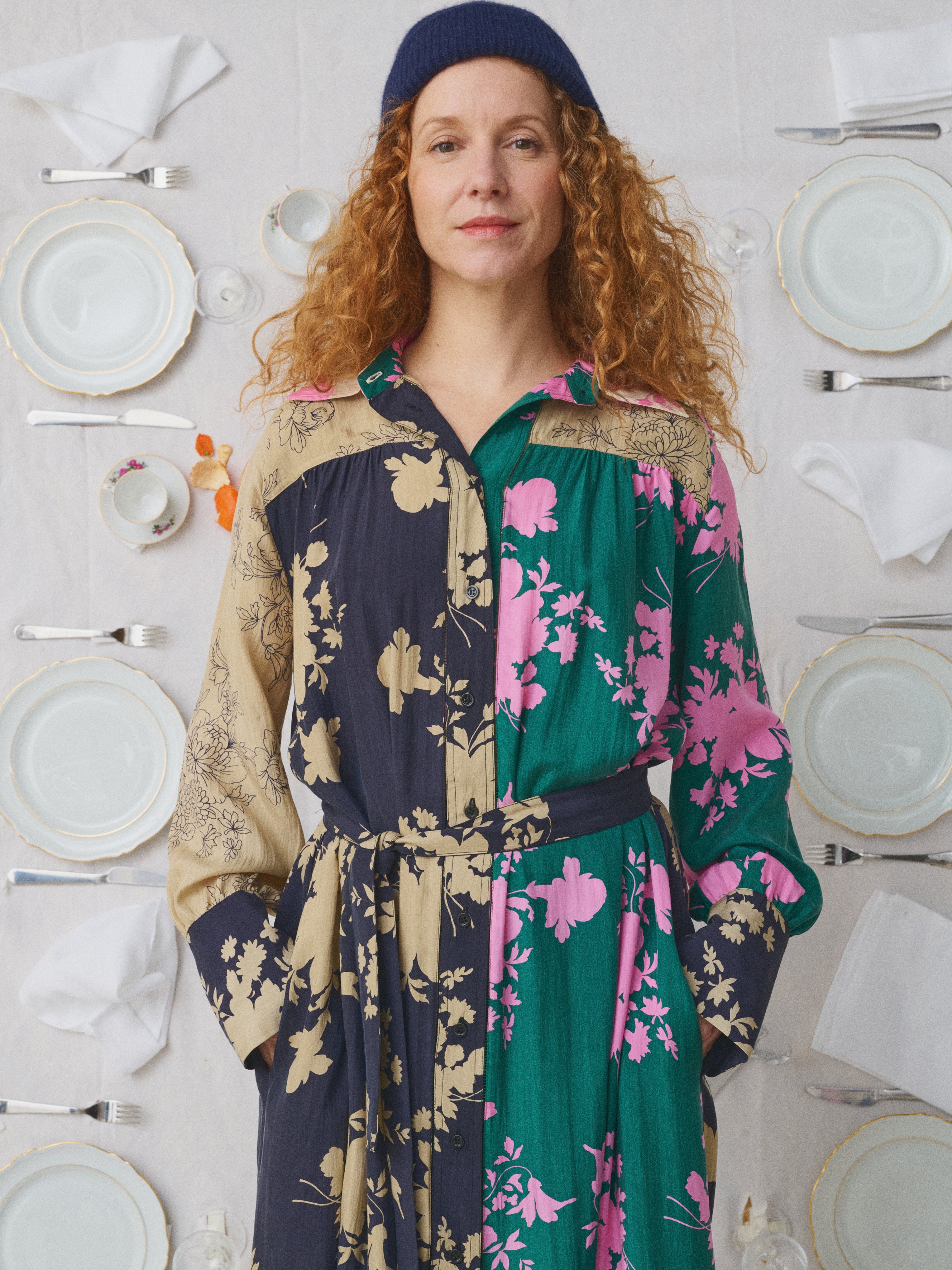 MII À table robe Venus Vaisselle robe soie XS à XXXL