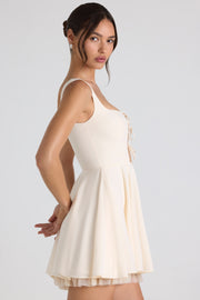 Oh Polly Nanisca 8285 mini robe ivoire georgette ajourée