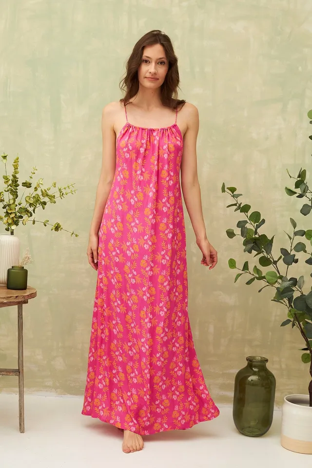 Chicosoleil Xena robe longue violine Cosmos viscose