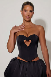Oh Polly Amora 12729 Top Corset Noir Strass