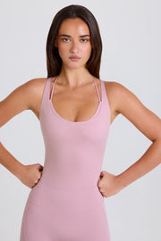 Oh Polly BT2496 body stretch mauve dos croisé
