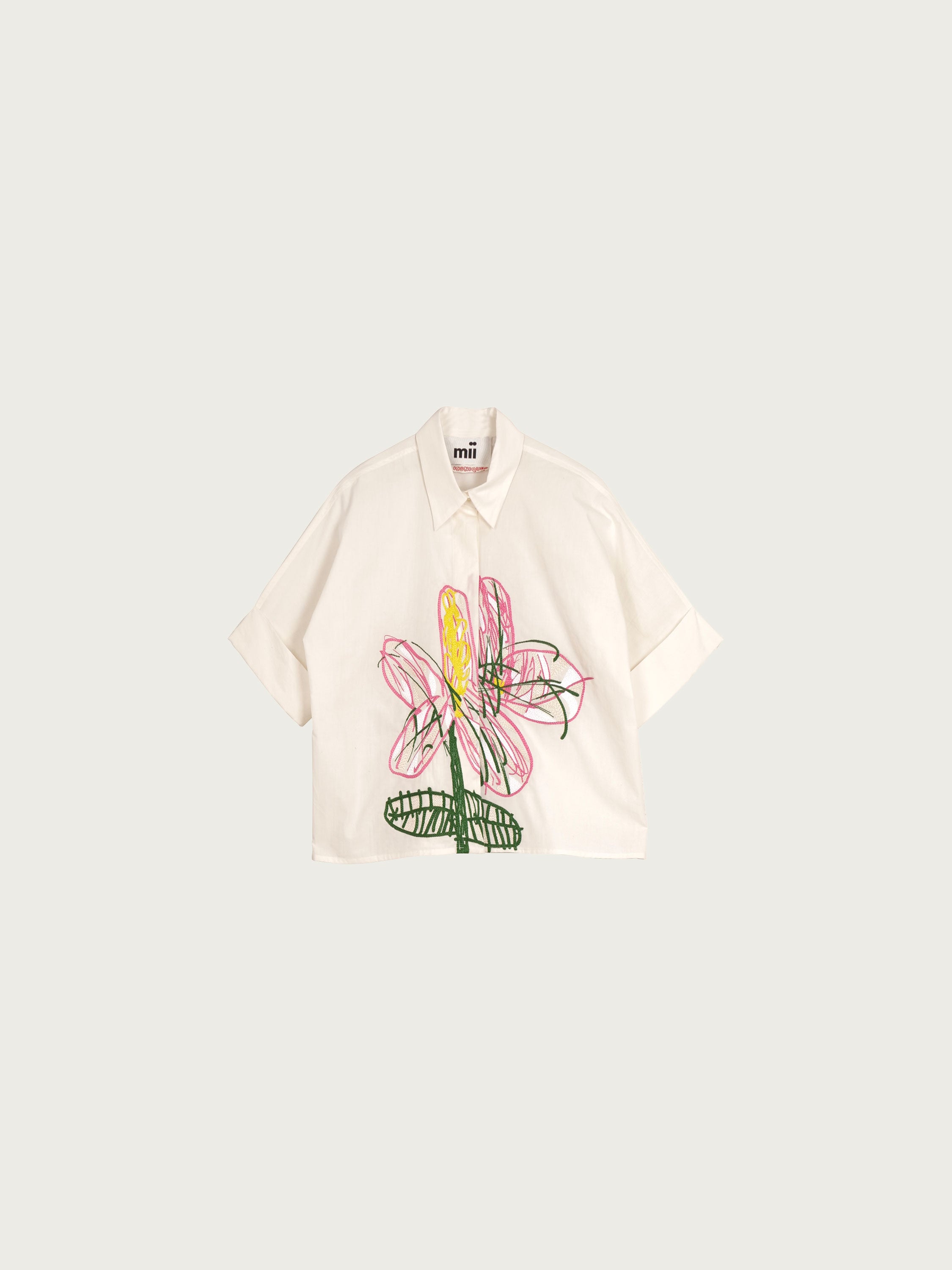 MII Les iconiques chemise Alba Mina coton brodée