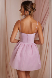 Oh Polly Floriane robe mini rose poudré corset tulle