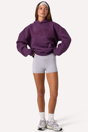Oh Polly Knitwear Hoodie BT02578 sweat à capuche prune oversize