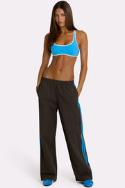 Oh Polly Woven Track Pants pantalon truffe tissé large