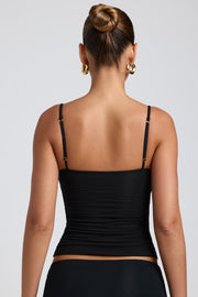 Oh Polly Esme 8482 débardeur noir froncé modal