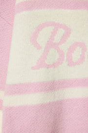 Oh Polly pull col roulé oversize rose laine