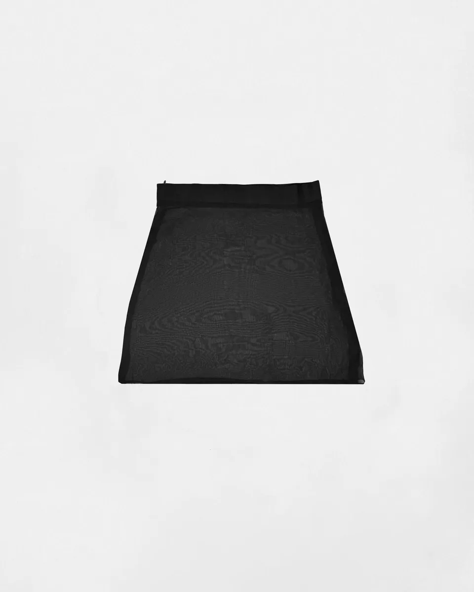The Ethiquette Elena Mini Jupe mousseline noire taille S