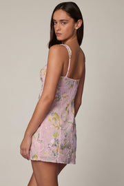 Oh Polly Adia 7424B robe rose mini sequins fleurs