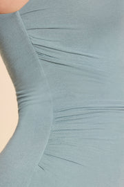 Oh Polly Dresses 7584 robe longue bleu pierre modal