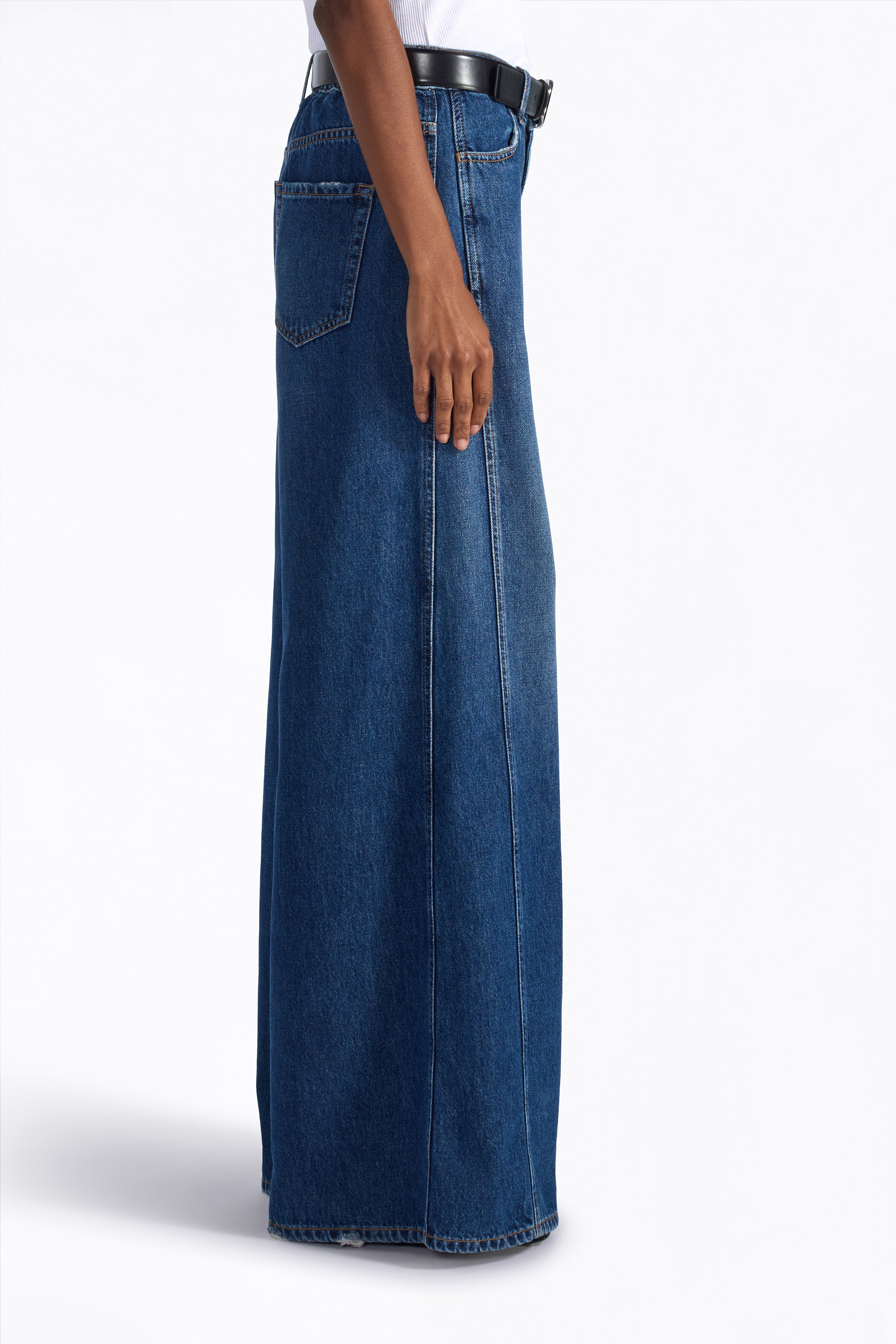 Liviana Conti Oliver jean large denim clair coton