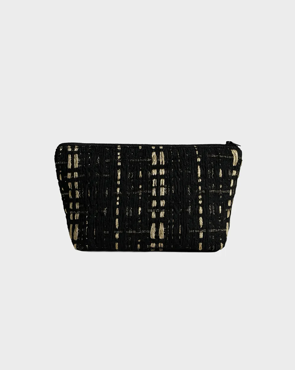The Ethiquette Empyrée trousse maquillage tweed 25x15 cm