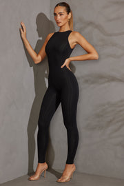 Oh Polly Vida combinaison noire moulante racer