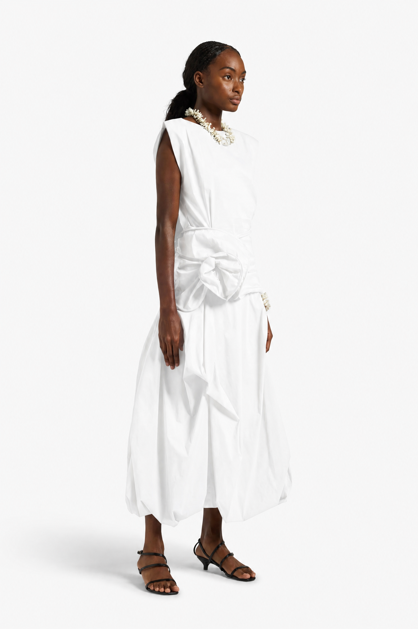 Liviana Conti Alexa top blanc popeline stretch volants