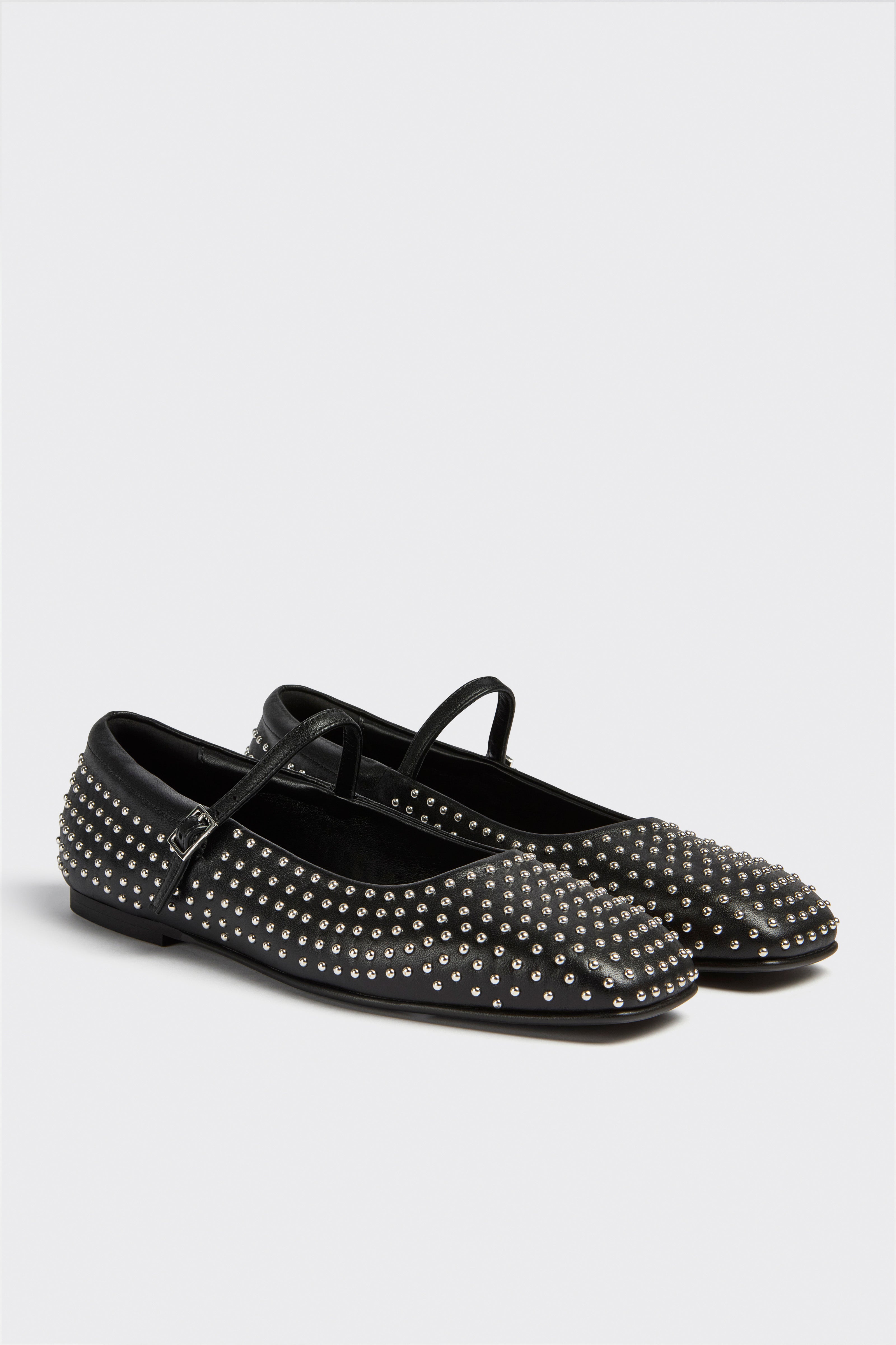 Liviana Conti Maya ballerine cuir blanc taille 38 cloutée