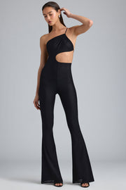 Oh Polly Jumpsuits 8183 combinaison évasée noire Black métal