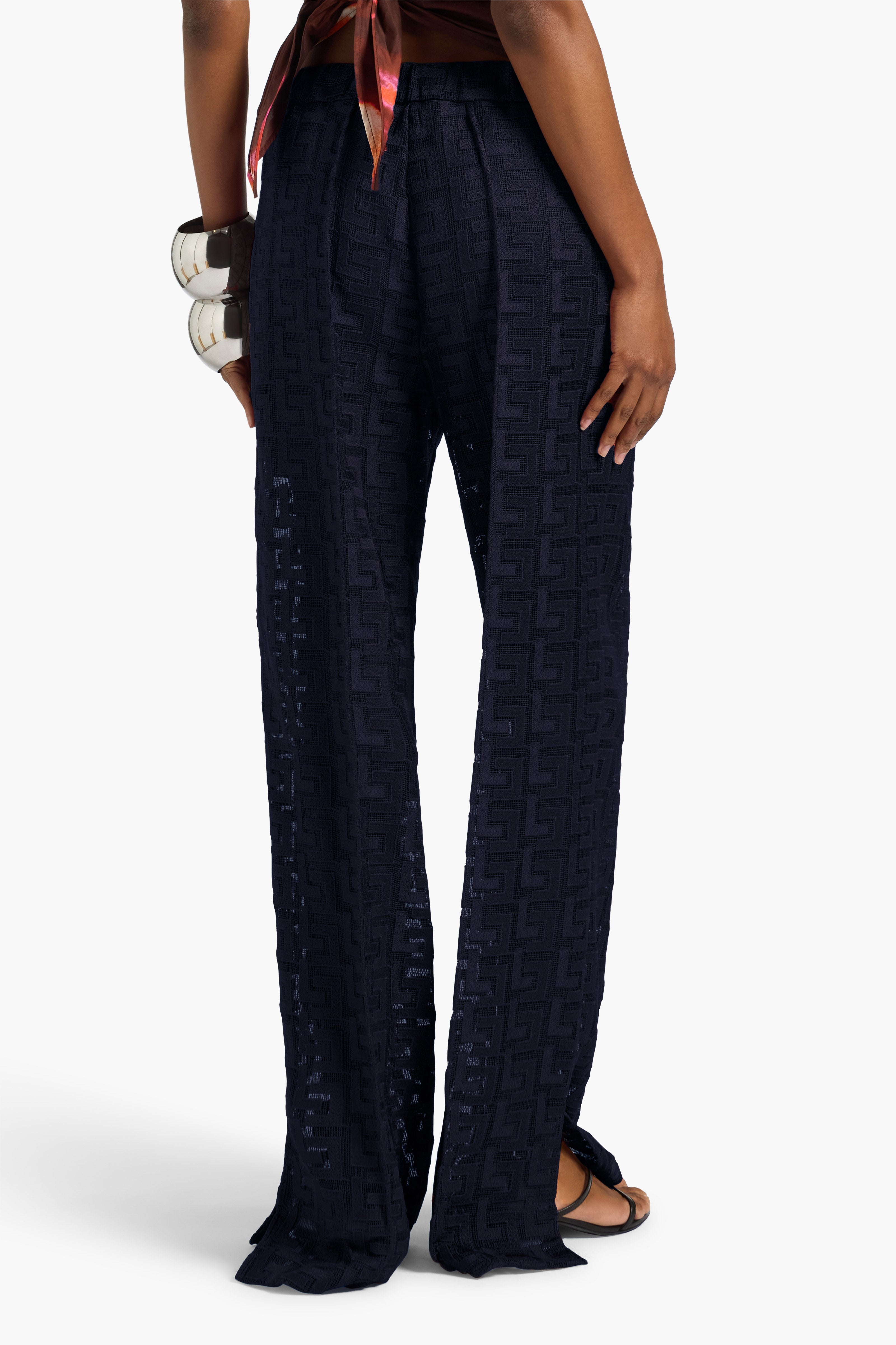 Liviana Conti Ansel Pantalon Droit Macramé Abisso Taille 38-48