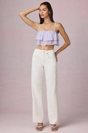 Oh Polly Bobbi 13841 jean barrel écru taille mi-haute