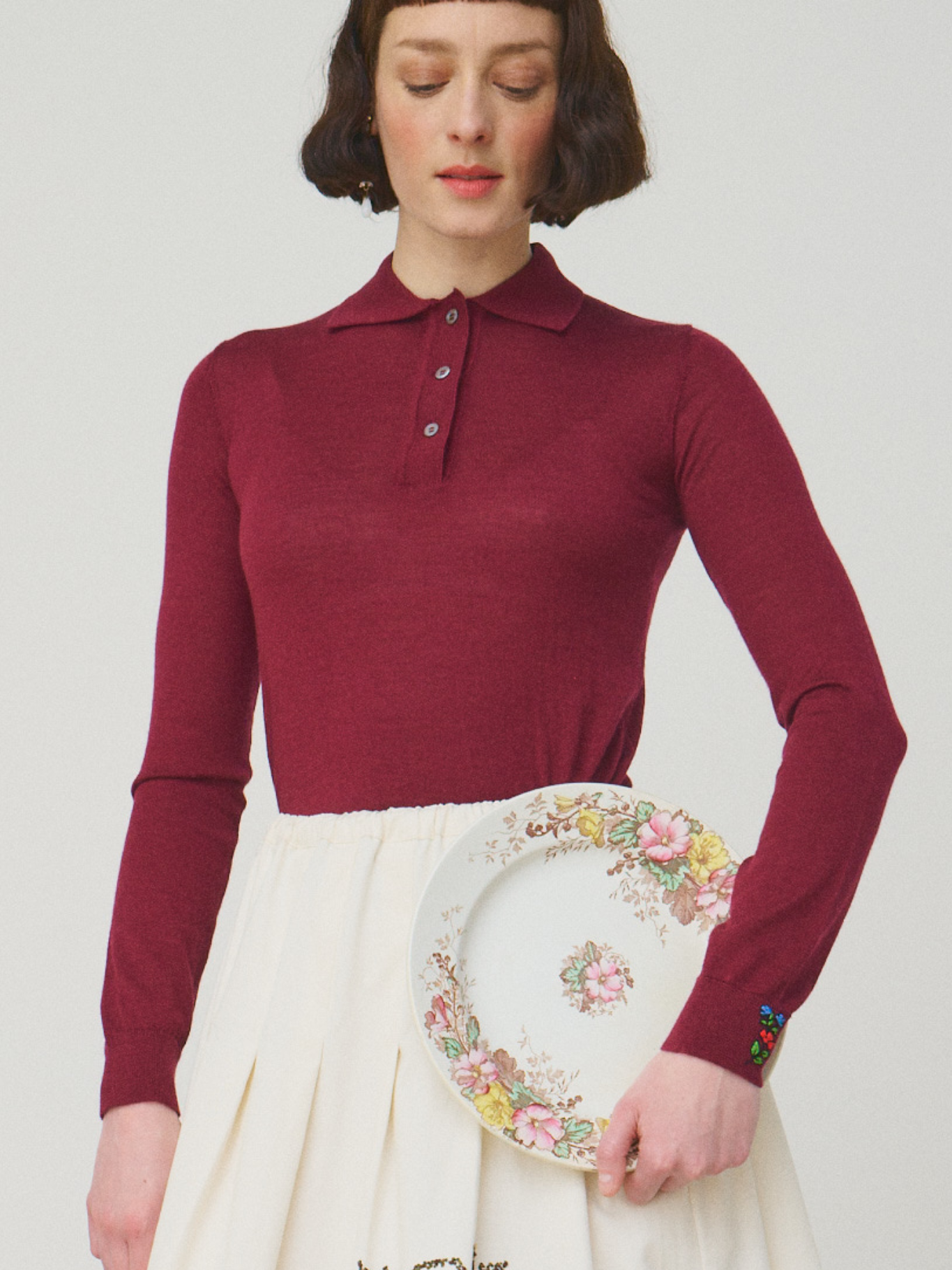 Mii à table Polo pull femme laine soie taille M