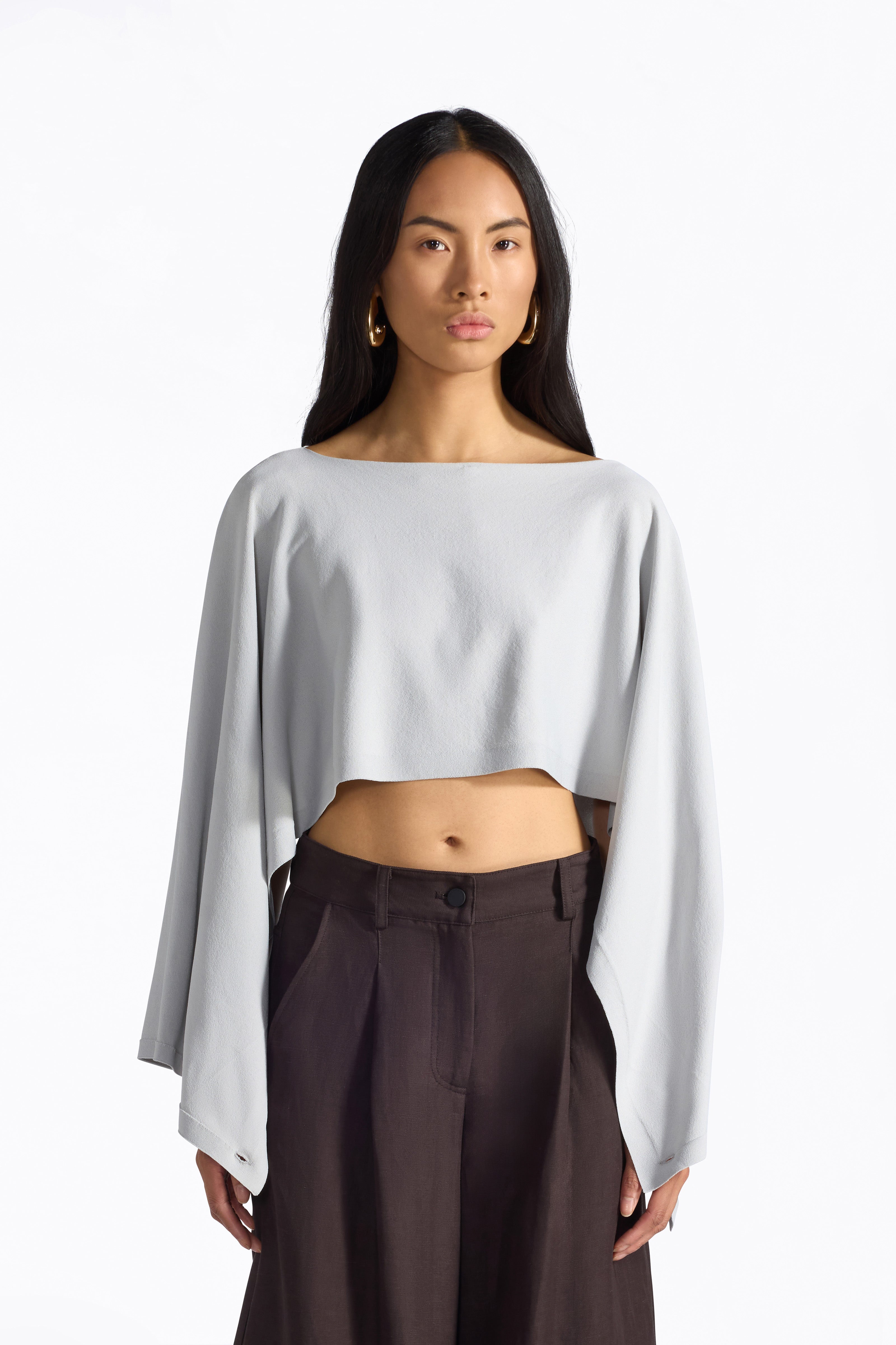 Liviana Conti Laisa poncho crop viscose stretch