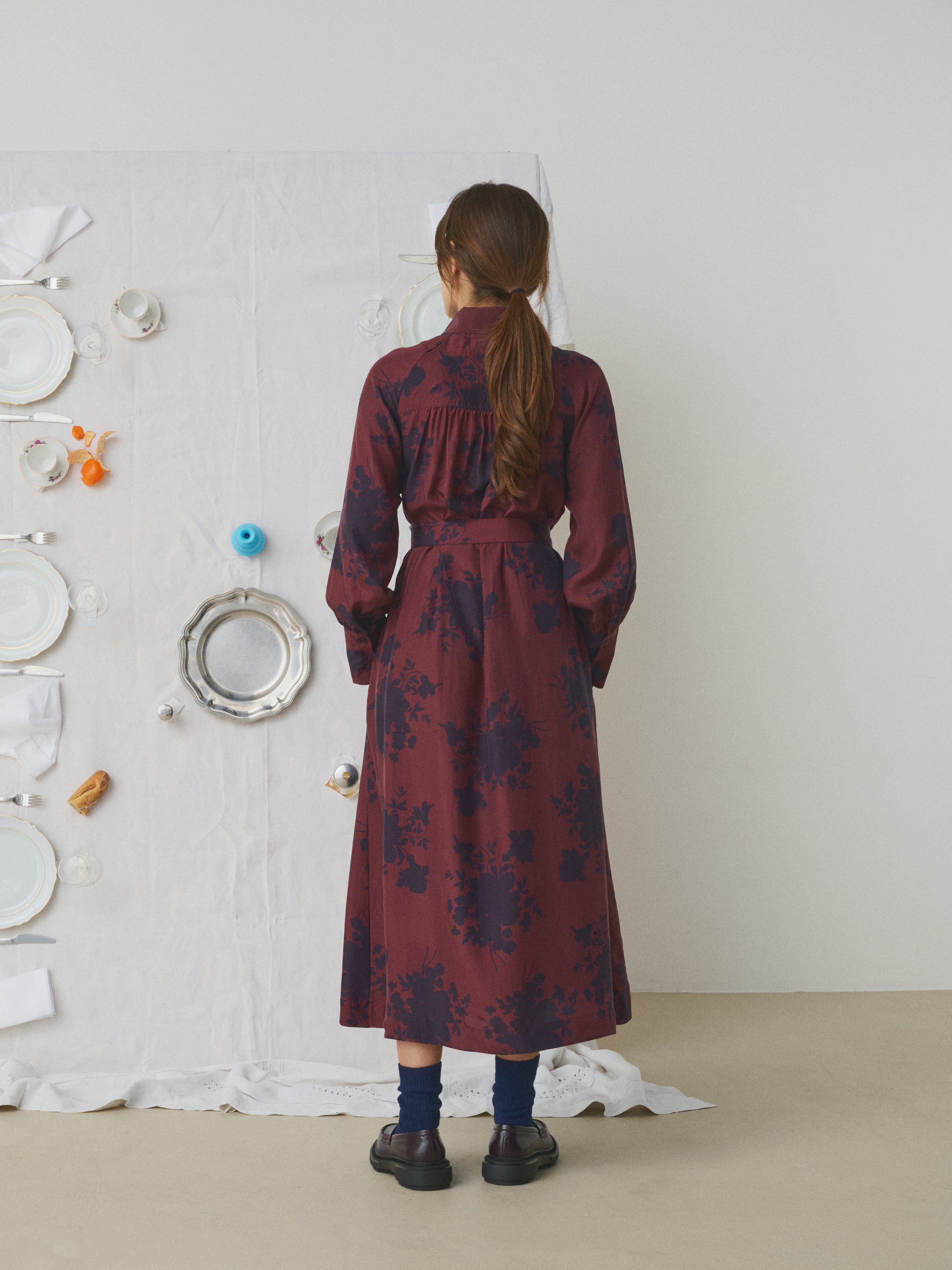 Mii à table Venus La Vaisselle robe longue soie taille M