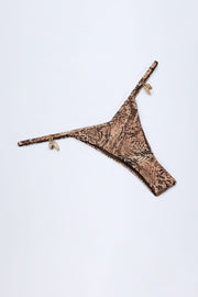 Oh Polly Swim Cebu Bas Bikini Snake Print string perles