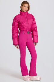 Oh Polly BT2395 combinaison ski magenta rose matelassée