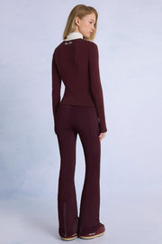 Oh Polly salopette ski imperméable bordeaux ceinture polaire