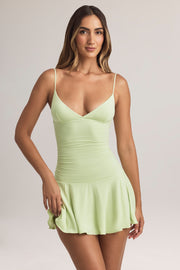 Oh Polly Dresses 14169 mini robe vert sauge modal