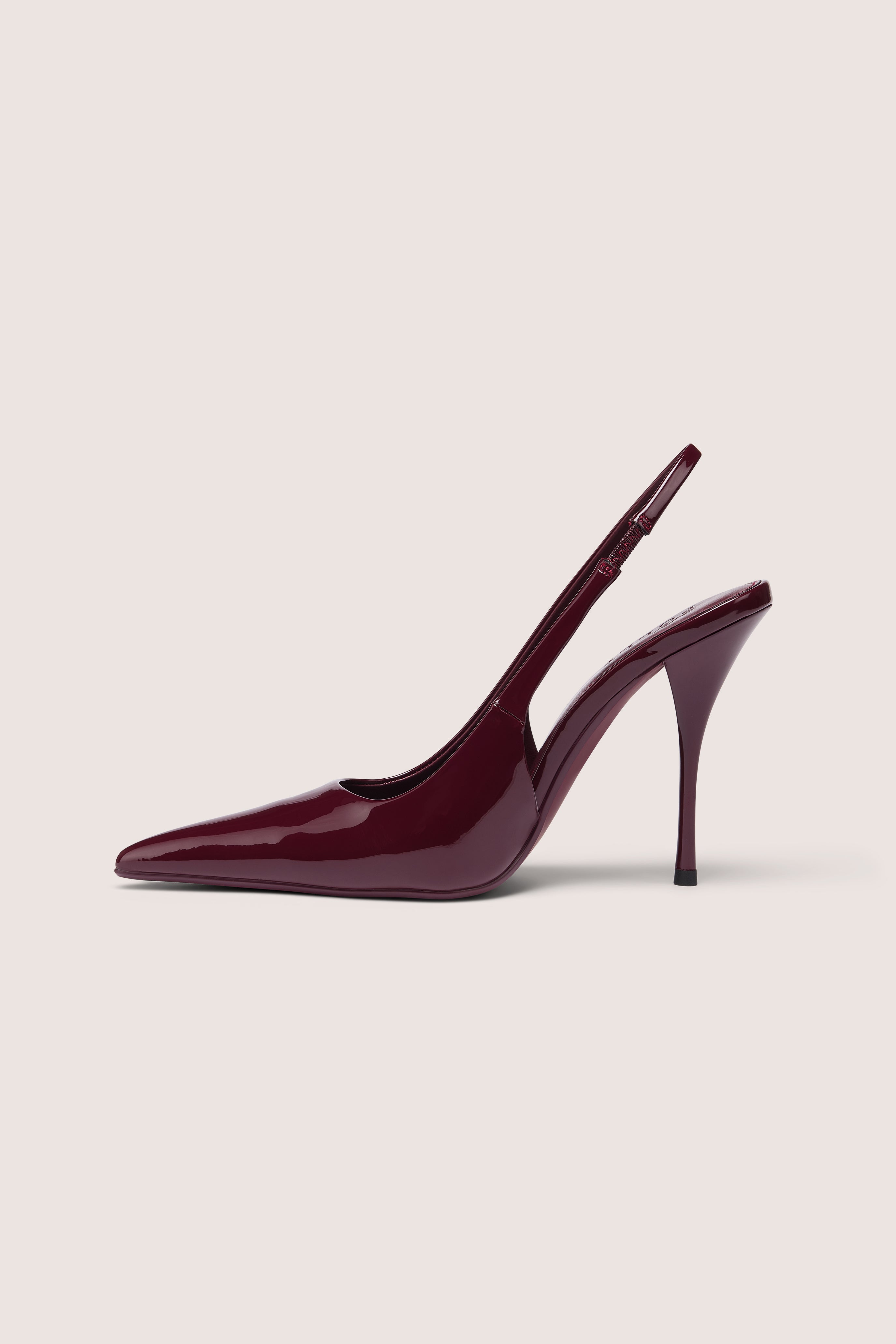 Oh Polly Octavya Escarpins Sling-Back Bordeaux Talon 10 cm