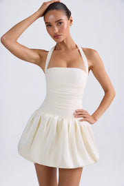 Oh Polly Ludmila robe mini corset ivoire dos lacé