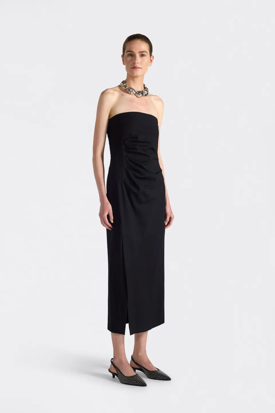 Liviana Conti Margaret robe bustier midi noire 42