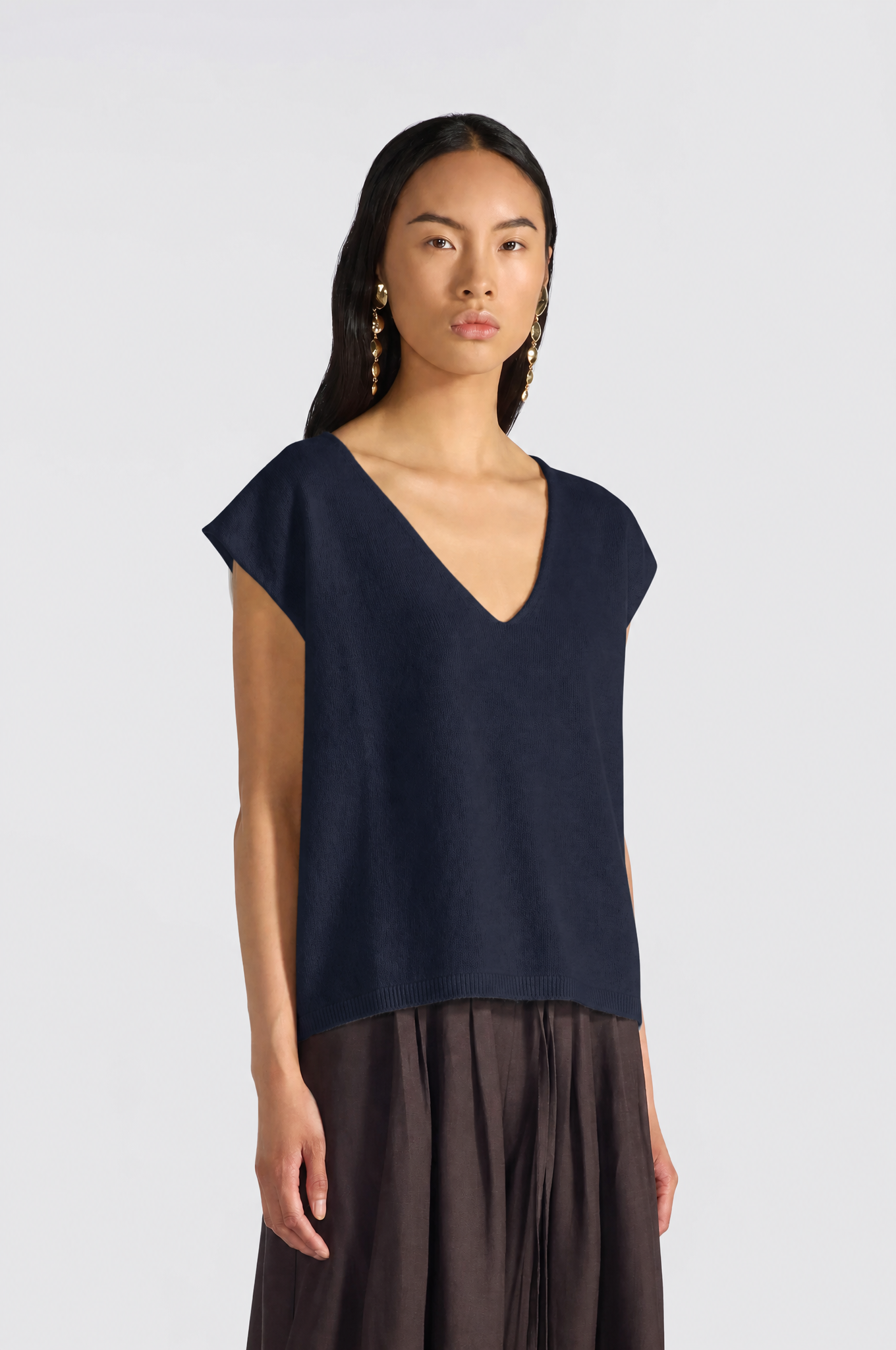 Liviana Conti Gilet Aisha cachemire pomice