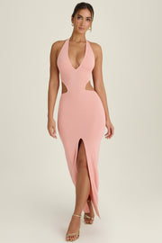 Oh Polly Calantha 10085 robe maxi rose abricot dos nu